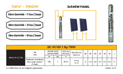 Mexxsun 1Hp 750W DC Solar Su Pompası